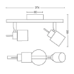 Plafoniera Philips Meranti Nickel GU10 2x35W IP20