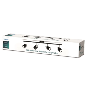 Plafoniera Philips Meranti Black GU10 4x35W IP20