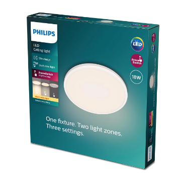 Plafoniera LED Philips Ozziet 18W 2700k 1800lm plastic alb IP20