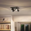 Plafoniera Philips Runner Black GU10 4x20W IP20