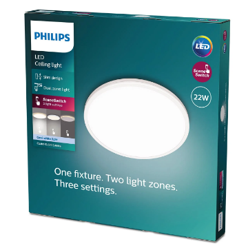 Plafoniera LED Philips Ozziet 22W 4000k 2500lm plastic alb IP20