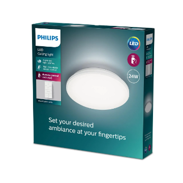 Plafoniera LED Philips Wincel 24W 2700-4000-6500k 395lm plastic alb IP20