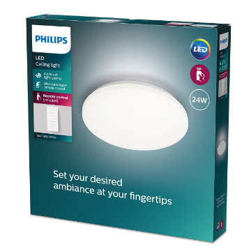 Plafoniera LED Philips Izso 24W 2700-4000-6500k 2500lm plastic alb IP20