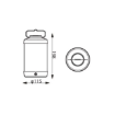 Veioza LED exterior Philips Cicero Black 6W 5000k 180lm USB IP54