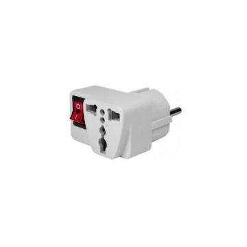Adaptor stecher Starke universal intrerupator A-14 plastic alb