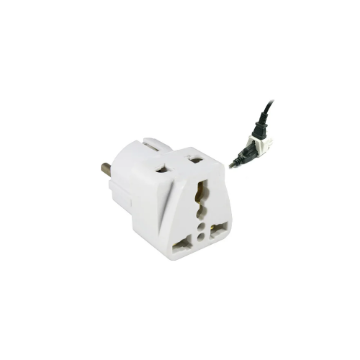 Adaptor stecher Starke universal 1 plat A-08 plastic alb