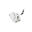 Adaptor stecher Starke universal 1 plat A-08 plastic alb