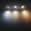 Set spoturi LED Philips Hue Milliskin Aluminium BT 3x4.2W 1200lm White Ambiance