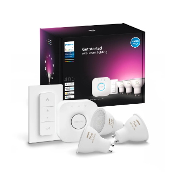 Starter Kit Philips Hue GU10 4.2W 400lm Hue Bridge Dimmer White and Color Ambiance