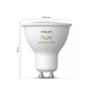 Bec LED Philips Hue BT GU10 4.2W 400lm White and Color Ambiance