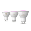 Set 3 becuri LED Philips Hue BT 4.2W 400lm GU10 White and Color Ambiance
