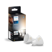 Set 2 becuri LED Philips Hue 4.2W 400lm GU10 White Ambiance
