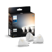 Set 3 becuri LED Philips Hue BT GU10 4.2W 400lm White Ambiance
