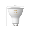 Set 3 becuri LED Philips Hue BT GU10 4.2W 400lm White Ambiance