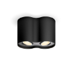 Spot aplicat Philips Hue Pillar Black BT 2x4.2W 800lm White Ambiance