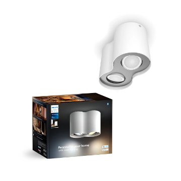 Spot aplicat Philips Hue Pillar White BT 2x4.2W 800lm White Ambiance