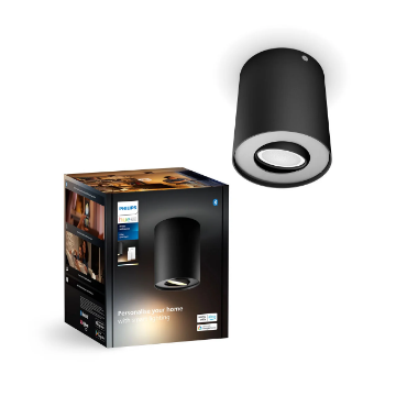 Spot aplicat Philips Hue Pillar Black BT 4.2W 400lm White Ambiance
