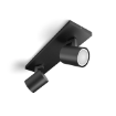 Spot aplicat Philips Hue Runner Black BT 2x4.2W 800lm White Ambiance