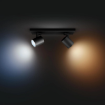Spot aplicat Philips Hue Runner Black BT 2x4.2W 800lm White Ambiance