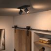 Spot aplicat Philips Hue Runner Black BT 2x4.2W 800lm White Ambiance
