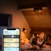 Spot aplicat Philips Hue Runner Black BT 2x4.2W 800lm White Ambiance