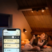 Spot aplicat Philips Hue Runner Black BT 3x4.2W 1200lm White Ambiance