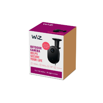Camera supraveghere video exterior WiZ Connected Black 1080P 30FPS IR IP54
