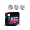 Set 3 spoturi LED inteligente baie Philips Hue Xamento Chrome 3x4.2W 1200lm White and Color Ambiance WiFi BT Zigbee