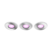 Set 3 spoturi LED inteligente baie Philips Hue Xamento Chrome 3x4.2W 1200lm White and Color Ambiance WiFi BT Zigbee