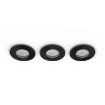 Set 3 spoturi LED inteligente baie Philips Hue Xamento Black 3x4.2W 1200lm White and Color Ambiance WiFi BT Zigbee