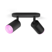 Spot Philips Hue Fugato Black BT 2x4.2W 800lm White and Color Ambiance