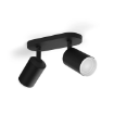 Spot Philips Hue Fugato Black BT 2x4.2W 800lm White and Color Ambiance
