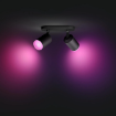 Spot Philips Hue Fugato Black BT 2x4.2W 800lm White and Color Ambiance