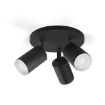 Spot Philips Hue Fugato Black BT 3x4.2W 1200lm White and Color Ambiance