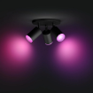 Spot Philips Hue Fugato Black BT 3x4.2W 1200lm White and Color Ambiance