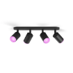 Spot Philips Hue Fugato Black BT 4x4.2W 1600lm White and Color Ambiance