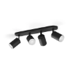 Spot Philips Hue Fugato Black BT 4x4.2W 1600lm White and Color Ambiance
