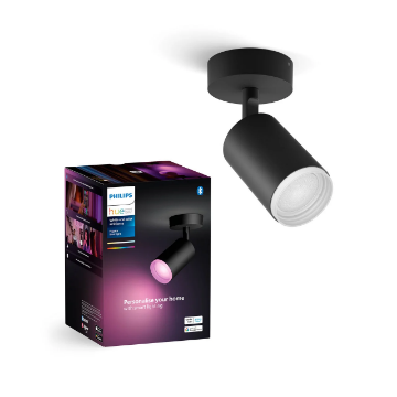 Spot Philips Hue Fugato Black BT 4.2W 400lm White and Color Ambiance