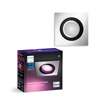 Spot incastrat Philips Hue Centura Aluminium SQ BT 4.2W 400lm White and Color Ambiance