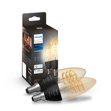 Set 2 becuri LED Philips Hue Vintage BT 4.6W E14 350lm White Ambiance