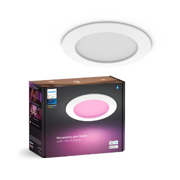 Plafoniera LED smart Philips Hue Slim L White 12W 1500lm White and Color Ambiance Wifi BT Zigbee