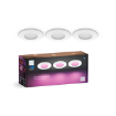 Set 3 plafoniere LED smart Philips Hue Slim S White 3x8.3W 3x1000lm White and Color Ambiance Wifi BT Zigbee