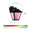 Aplica LED inteligenta exterior WiZ Connected Classic Black 9.5W 600lm RGBW Wifi