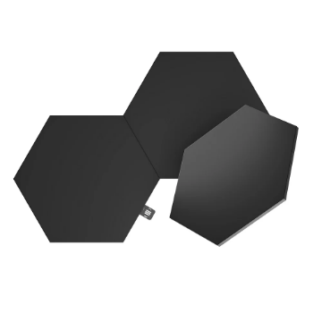 Kit extindere 3 panouri LED RGBCW inteligent Nanoleaf Shapes Black Hexagons