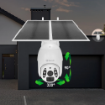 Camera solara inteligenta Tellur alb rezolutie UltraHD panou solar 20W Wifi