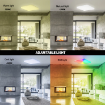 Plafoniera inteligenta LED Tellur patrata alb RGB AC 220V-240V 50Hz 24W 3000-6500K 2400lm Wifi