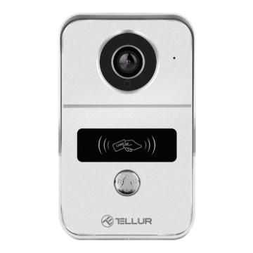 Videointerfon inteligent Tellur gri functie deschidere sonerie interior rezolutie 1080P IP54 Wifi