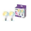 Set 2 becuri LED WiZ Connected E27 8W A60 806lm Tunable White