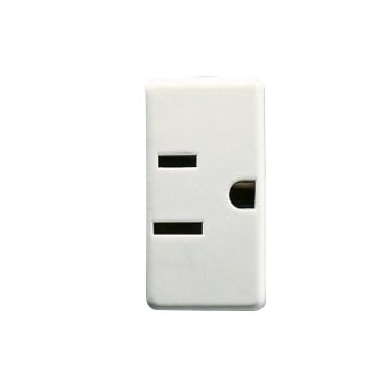 Priza modulara Gewiss System standard USA alba 15A 2P+E GW20214
