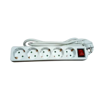 Prelungitor cu intrerupator Adeleq 5 prize 5M 3x1.5mm 31-6550